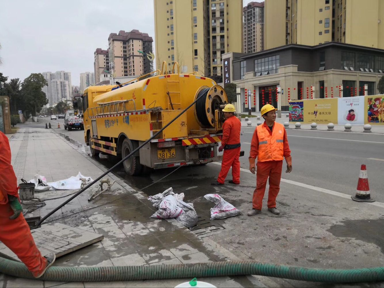 新洲排污管道清淤-管道清洗